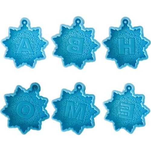 13MC Letter Keychain Casting Silicone Mould DIY Crafts Jewelry Pendant Making Tools Keyring Epoxy Resin Mold