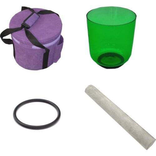 9 inches Quartz Crystal Singing Bowl with colorful Light Customizable Colorful Note C/D/E/F/G/A/B For Yoga with bag