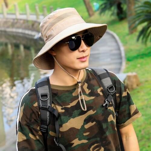 Difanni Big brim Unisex men summer bucket sun hat packable women sunhat outdoor UV cap