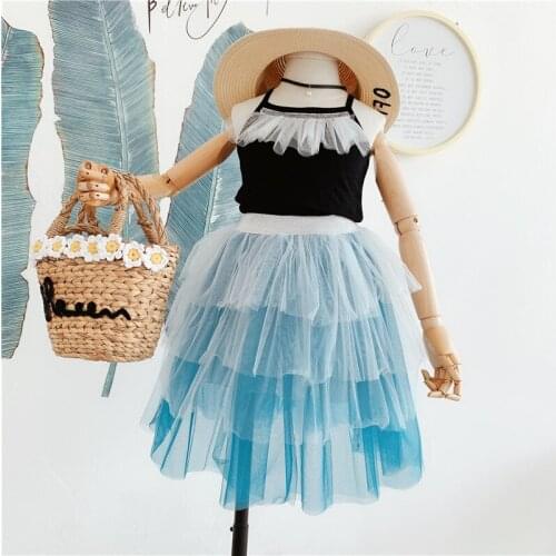 Teen Girls Boutique Clothing Set Fashion Summer Party Tutu Dresses For Kids Girl Baby Clothes Korean Children Suits Shorts Wear
