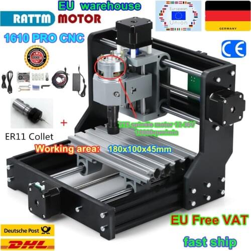 EU GRBL Control DIY 1610 Pro Mini CNC Laser Machine working area 180x100x45mm 3 Axis 1610Pro Pcb Milling machine,Wood Router