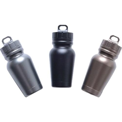 Aluminum Alloy Waterproof Canister Medicine Seal Capsule Bottle Outdoor Camping EDC Tool Waterproof Bottle rb