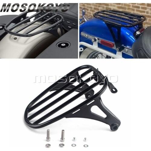 Gloss Black Solo Seat Rear Fender Luggage Rack Support Shelf For Harley Softail FLHC Heritage Classic 114 FLHCS Deluxe FLDE 2018