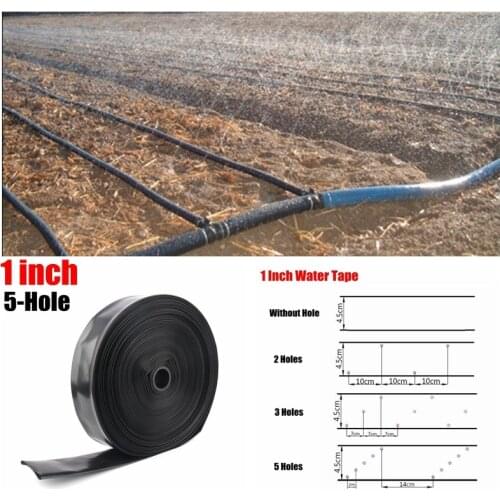 200m 1"N45 Φ28mm 5-Hole Hose Irrigator Greenhouse Water Drip Tape Farm Land Crops Plants Sprinkling Watering Irrigation System