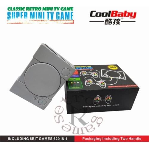 Classic Mini Home TV Game Console 8bit PS1 Retro Handheld Video Console Built in 620 games Two players With Retail box