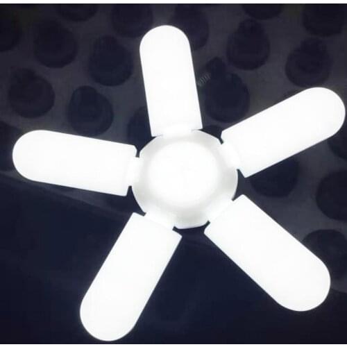 Classic Foldable LED Garage Light 75W E27 Angle Adjustable Deformable Durable Fan Blades Energy Saving Ceiling Lamp