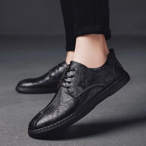 Sneakers breathable black new leather para casual men flat man cuero informales comfortable sports Sneaker casuales sport shoe