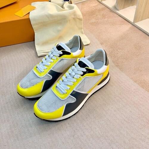 Mesh Splicing Sneakers Men Zapatillas Hombre Casual Lace-up Single Shoes Mixed Colors Shoes Male Tenis Masculino High Quality