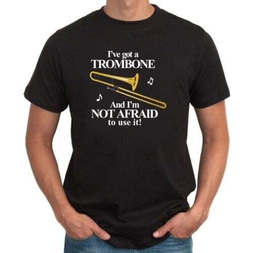Summer New Fashion I'Ve Got A Trombone Print Mens T-Shirt