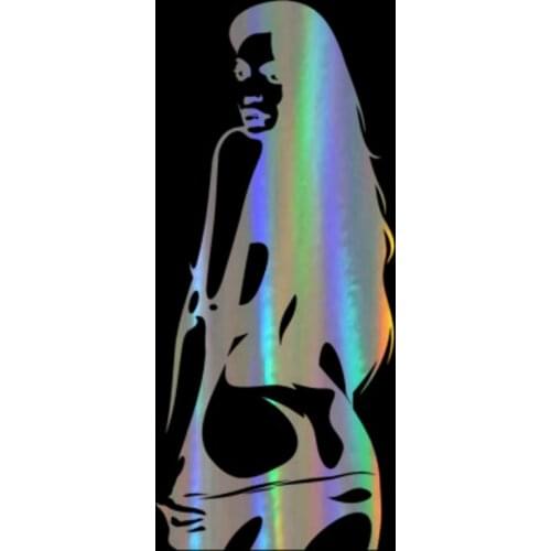 Hot Reflective Reflective Sexy Girl Car Stickers Decal Motorcycle for E46 Auto Car Decorative KK18*8cm Vinyl