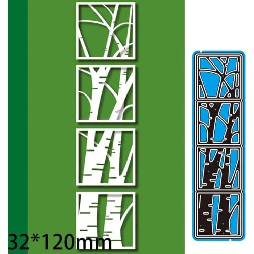 Metal Cutting Dies Hollow Bamboo Grids New Scrapbook Decoration Template Embossing DIY Paper Card Craft 32*120 mm