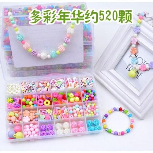 Making Puzzles Beads for Girls Kit Bracelets Girls Toys for 3 5 7 9 11 DIY Beads Toys for Children 24 Grid Handmade Toddlers
