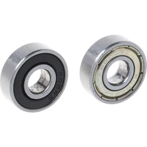 New 10 Pcs Bike Skateboard Scooter Ball Roller Bearing Skate Spare Parts Deep Groove Ball Bearings 8 x 22 x 7 mm-608ZZ/608RS