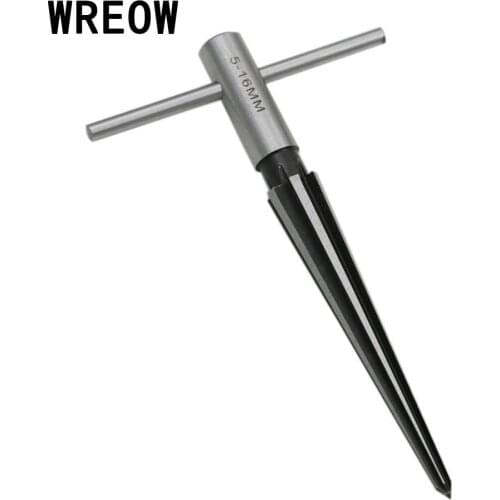 5mm-16mm T Handle Taper 6 Fluted Reamer Bridge Pin Hole Chamfer Reaming DIY Woodworker Repair Pounched Drill Bit Tool