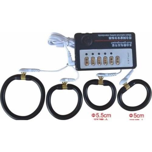 Comfortable gift box packaging massage instrument male extender extension electric shock set conductive electric stimulation rin