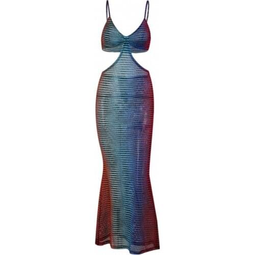 Women Female Solid Color Summer Cover Ups See-through Mesh Swimsuits Beach Swimwear Bathing Split Bandage Bikini Dress Cover Up