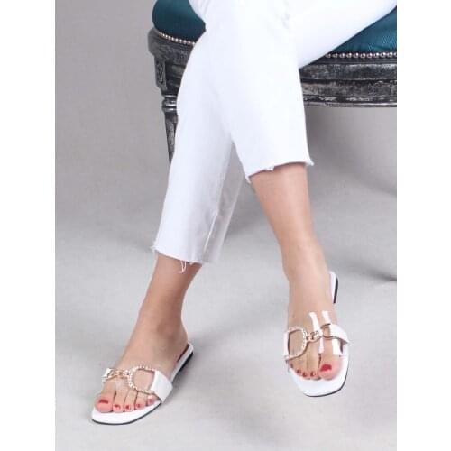 Women Slippers White Casual Street Style Slippers 2021 Summer Season