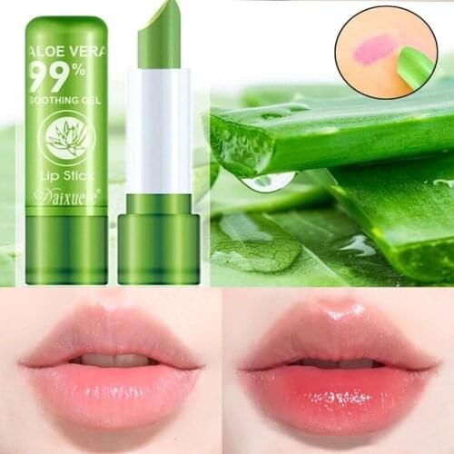 1pc Summer Aloe Vera Color Changing Lipstick Is Not Easy To Fade Lipstick Moisturizing Lasting Color Hydrating Lip Balm Lipgloss