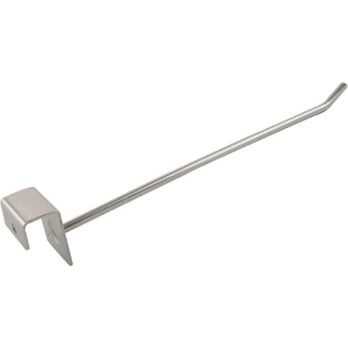 10pcs 200mm Length Rack Display Hook 4.8mm Wire Dia. Slatwall Hook Hanger for Supermarket Shelf Suitable for 15x30mm Square Tube