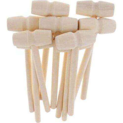 30PCs Mini Wooden Hammer for Lobster Crab and Other Shellfish,Solid Wood Mini Mallet Knocking Planet Cake Wooden Hammer