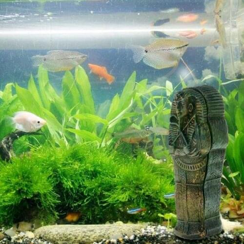 Aquarium Mummy Egypt Fish Tank Landscape Decoration For Reptile Case Hide Play Ornaments Resin Skull Skeleton Exquisite