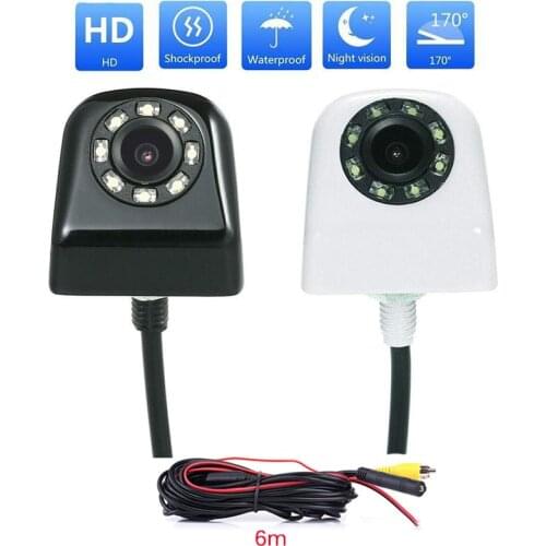170 Degree Wide Angle Car Rear View Camera Set Auto Reverse Camera With 8 LED Light CCD Image Sensor Parking Cameras With Cable