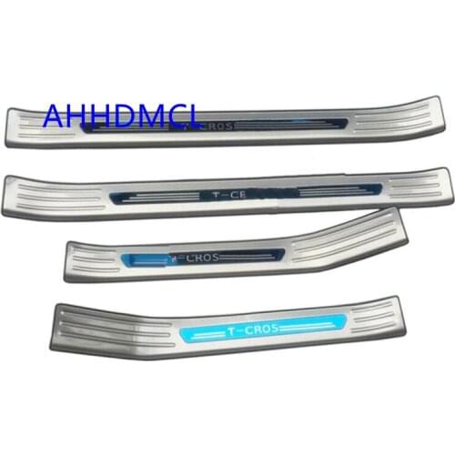 Car Welcome Pedal Threshold Strip Door Sill Strip For T-Cross 2018 2019 2020