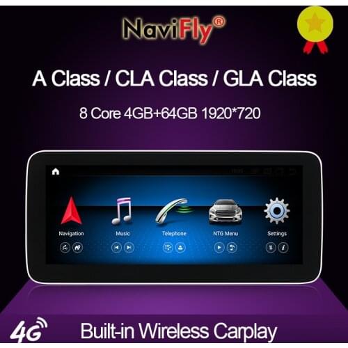 NaviFly Android 10.0 Car DVD GPS Player For Mercedes Benz CLA Class GLA Class 2013-2018 Qualcomm Snapdragon Wireless Carplay 4G