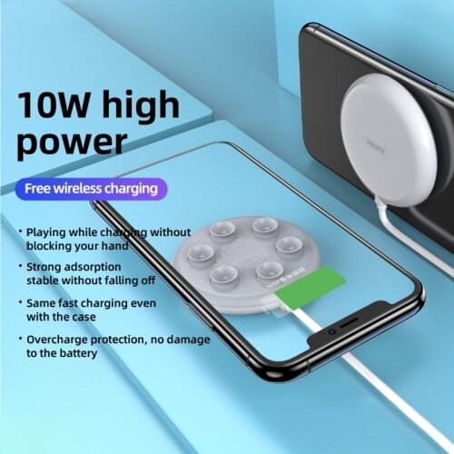 Fast 10W Smart Phone Charger Sucked Wireless Charging PAD For Iphone 12 11 X SE 8 Huawei Xiaomi Samsung