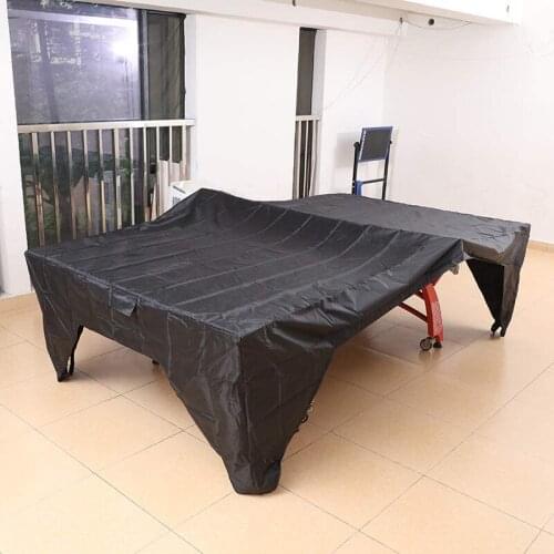 Ping Pong Table Cover Fits Most Flat Tables Waterproof Sun Resistant Table Tennis Full Cover with Fixation Buckle UD88