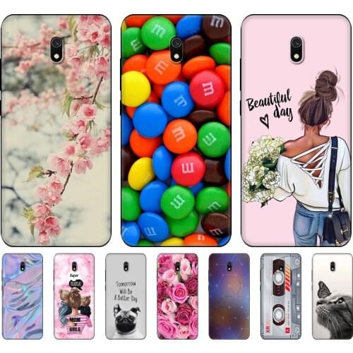 For xiaomi redmi 8a case soft silicon back phone cover on redmi 8a bumper hongmi 8a shell bag redmi8a coque black tpu case