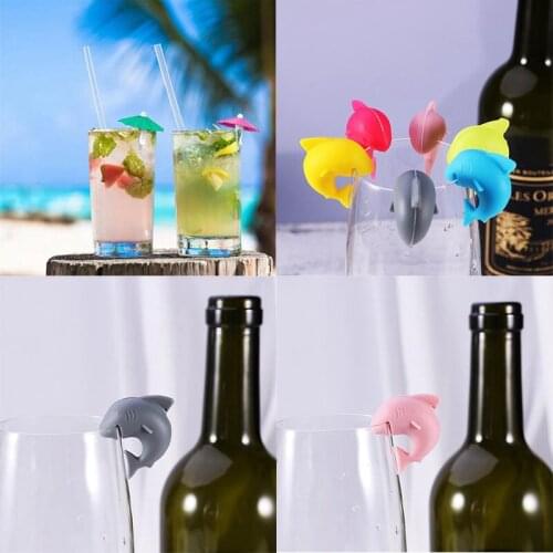 Label Tag 6pcs Identifier Cup Identification Cup Wine Glass Marker Party Drinking Silicone Umbrella