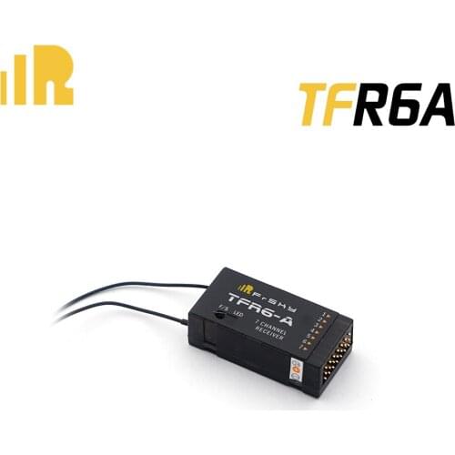 FrSky 2.4G 7CH TFR6-A Receiver Futaba FASST Compatible (Horizontal Connectors)