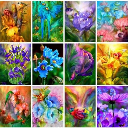 HUACAN 5D DIY Diamond Painting Flower Home Decoration Embroidery Picture Handcraft Art Kits Full Square Drill