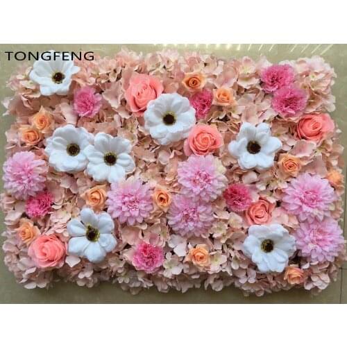 10pcs/lot Artificial silk rose 3D flower wall wedding backdrop decoration Flower runner wedding stage decoration TONGFENG