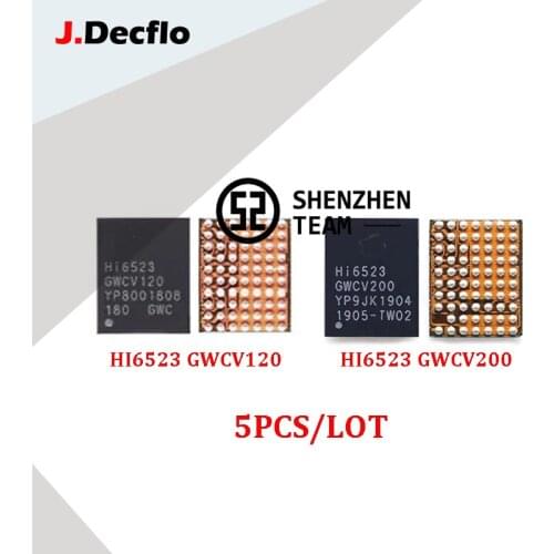JDecflo 5PCS Charging IC Hi6523 GWCV120 GWCV200 V201 For HUAWEI P20 LITE MATE10 MATE 10 PRO MATE20 IC de Carga Integrated