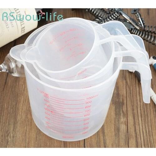 Kitchen Tools 250/500/1000 ML Plasric Measuring Jug High Quality Plastic Tool Cup With Scale Measuring Cup For Home Baking Tools