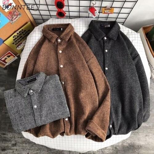 Shirts Women Loose Long Sleeve Retro All-match Street Wear Fashion Blouses Ins Korean Style Simple Autumn Harajuku Unisex Couple