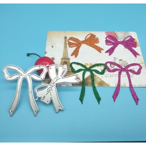 2 bow metal cutting die, paper crafts, scrapbook, cardboard, photo album, greeting card, DIY decoration