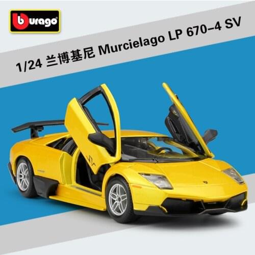 Bburago 1:24 Lamborghini MurcielagoLP670-4 SV simulation alloy car model Collect gifts toy