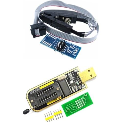 1PCS CH341A 24 25 Series EEPROM Flash BIOS USB Programmer Module + SOIC8 SOP8 Test Clip For EEPROM 93CXX / 25CXX / 24CXX