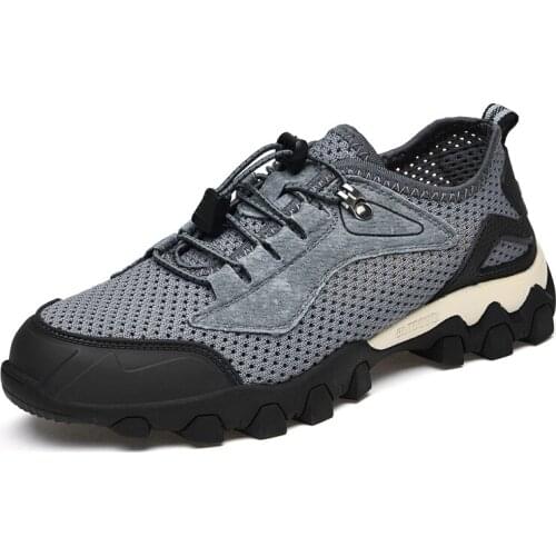 Mens shoes hiking shoes breathable elastic net outdoor mens sports shoes zapatos hombre обувь мужская летняя Sandals EUR 38-45