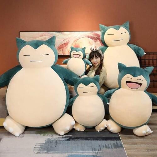 New 30-200cm Snorlax cover plush pillow Big soft anime plush toy With Zipper Only Cover No Filling kids gift for Christmas