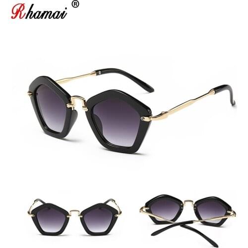 RHAMAI Kids Sunglasses 2019 Brand Trendy Polygon Children Boys Girls Sun Glasses Sun Shades Baby Glasses Eyeglasses Goggles