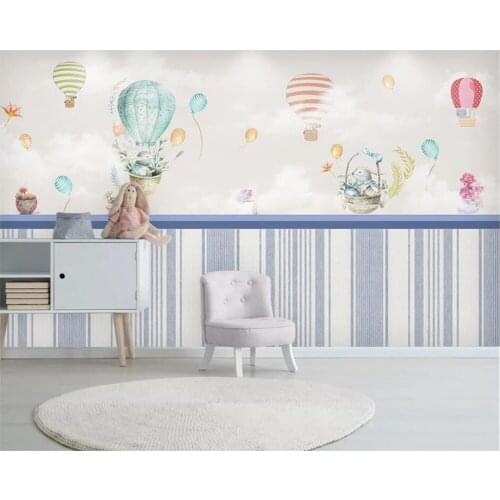 Beibehang Customized new wallpaper hand-painted flowers small fresh nordic childrens room background wall papers home decor