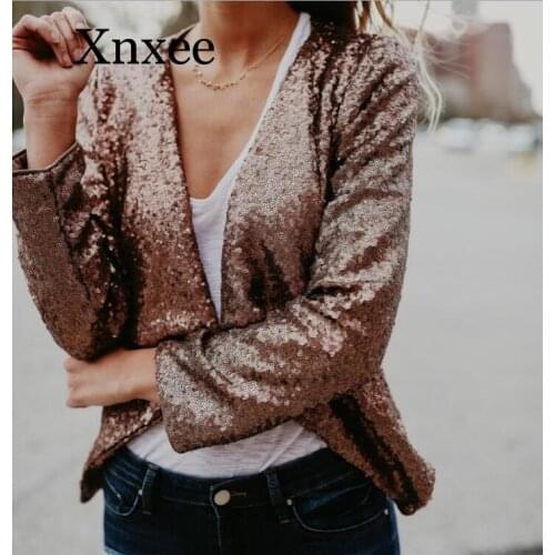 Office lady working clothes Women Long Sleeve Solid Sequined Irregular Tops Cover Up Blouse Spring girl jacke Business suit