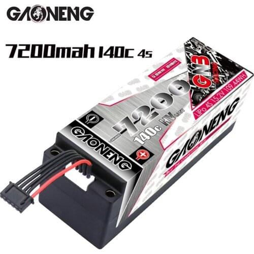 Original GNB GAONENG 7200mAh 4S 15.2V 140C Hardcase lithium battery for 1:8 1/8 RC Car Four Drive Off-Road Boat