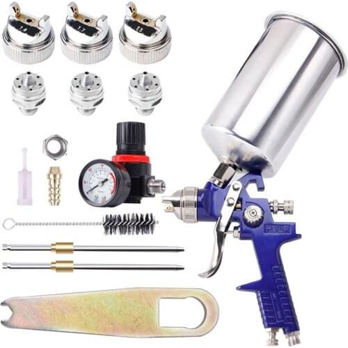 Professional HVLP Spay Gun 1.4/1.7/2.5mm Nozzle Gravity Airbrush Pneumatic Tools For Car