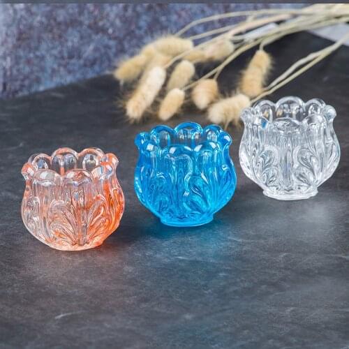 Crystal Mold Storage Box Silicone Mold Candlestick Plate Mould Epoxy Resin Casting Molds Craft for DIY Jewelry Making Tools