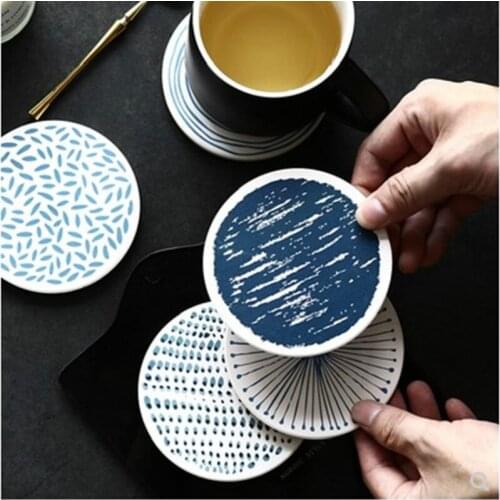 Handmade Diatom Mud Water-Absorbing Quick-Drying Diatomite Cork Non-Slip Heatproof Anti-Scald Tea CupMug Mat coasters table mat